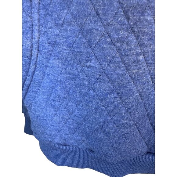 Marine Layer Blue Quilted Hoodie Sweatshirt XL with Kangaroo Pocket Good Con - Picture 2 of 7